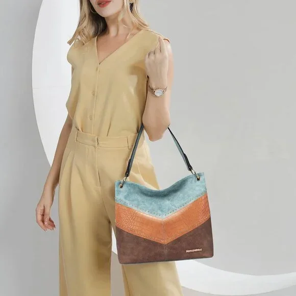 NWT Montana West Large Hobo Bag, Vegan Leather, Top Handle, Roomy Satchel Bag - Picture 2 of 5